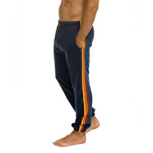 Aviator Nation 5 STRIPE SWEATPANTS - NAVY